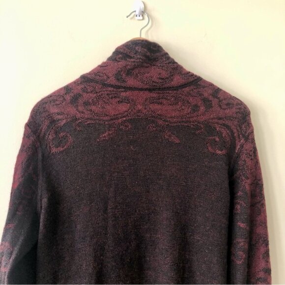 Peruvian Link Alpaca Collection button up high collar cardigan size Large - Picture 6 of 7